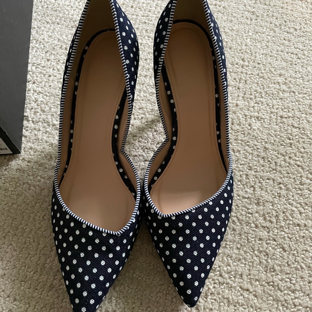 J Crew polka dot pumps